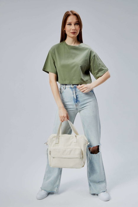 Zoozie Bags Bolsa Tote de Lona Crema Zoozie Bags Bolsa Tote de Lona Crema